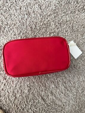 J. Crew Bright Red Cosmetic Case with Zipper NWT